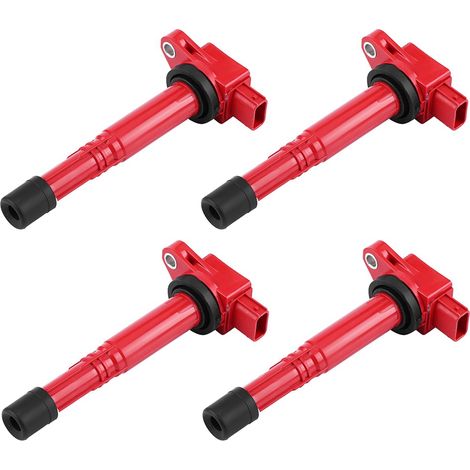 GARRYFIZH Bobine d'allumage Element (4 pièces) compatible avec Honda Accord Civic RSX CSX, pièces automobiles UF311 (rouge) (1/5)