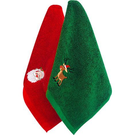 Lot de 6 torchons de cuisine en coton premium pour Noël, serviettes à main décoratives pour bar et maison. (1/5)
