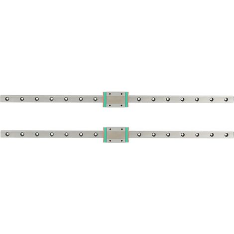 2 pièces Rails de Guidage Linéaire LML12H 400mm avec Blocs Coulissants MGN12H
