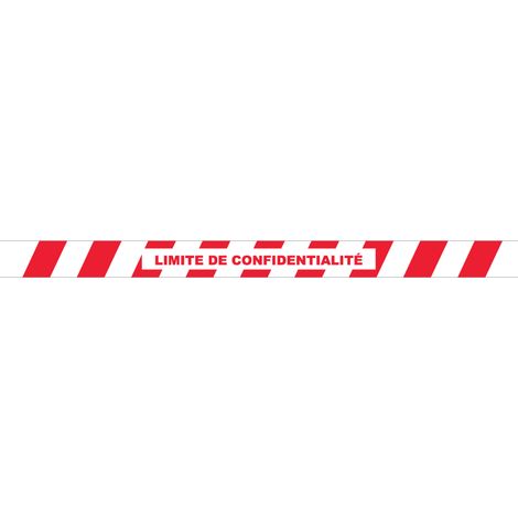 Bande limite de confidentialité rouge pour sol - 1000x70 mm - 4007205
