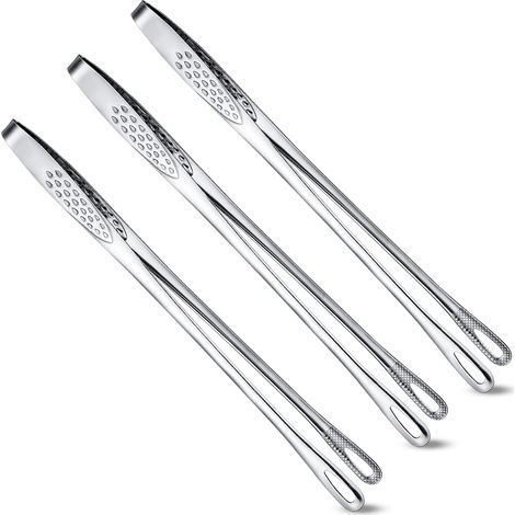 Lot de 3 pinces de cuisine de 28 cm, pinces à épiler coréennes pour barbecue, pinces à épiler en acier inoxydable pour barbecue (1/5)