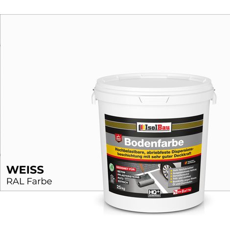 Pintura vial IsolBau para hormigón, color blanco, 25 kg (1/5)