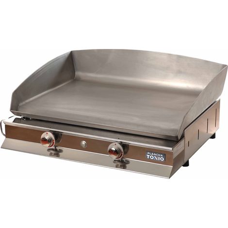 Plancha Gaz 2 Feux FERIA Plaque Inox - Plancha Tonio