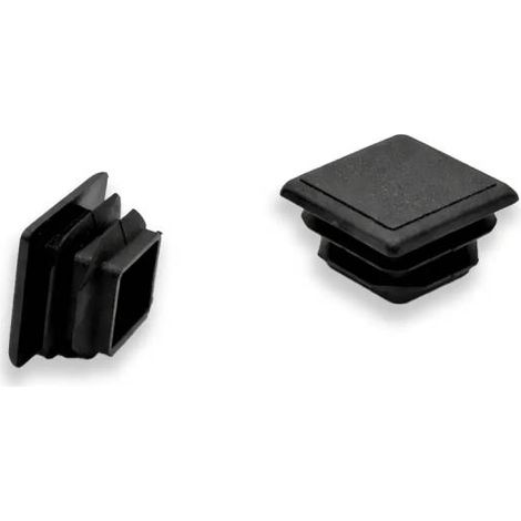Ajile - Embout Carré Extra-plat de Finition NOIR 18 x 18 mm EXT. (1/3)