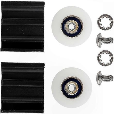 Kit de remplacement de roulettes pour porte de serre - 2 pièces, diamètre 22 mm, pour systèmes de rails coulissants (1/5)