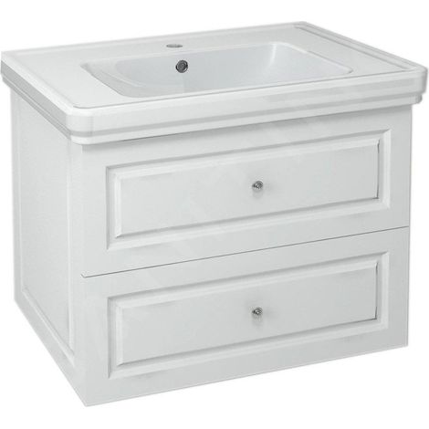 Sapho Violeta - Meuble-vasque, 685x520x465 mm, 2 tiroirs, blanc VI075-3131 (1/5)