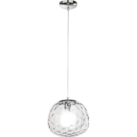 Sospensione Contemporanea Ufo Metallo Cromo Vetro Trasparente 1 Luce E27 D30 (1/2)