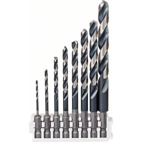 Bosch Accessories 2608577139 Kit punte a spirale da metallo 2 mm, 3 mm, 4 mm, 5 mm, 6 mm, 7 mm, 8 mm, 10 mm Alberino es