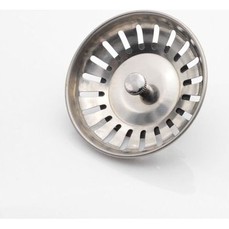 Panier de crépine d'évier, avec goupille, bouchon de panier de crépine d'évier en acier inoxydable, pièce de rechange idéale pour évier Blanco, crépine de cuisine, vanne de panier de crépine (1/4)