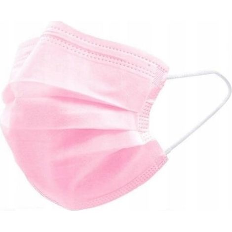 Medizinische Masken Typ IIR, rosa, Einweg, 3-lagig – 50 Stück