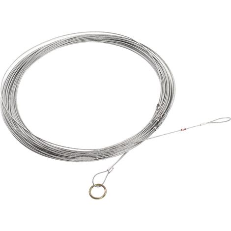 70 m langes Stahlmessseil, Kabel für Tiefbohrungen und Gründungspfähle, robustes Konstruktionsseil, komplett stahlverstärkt (1/5)