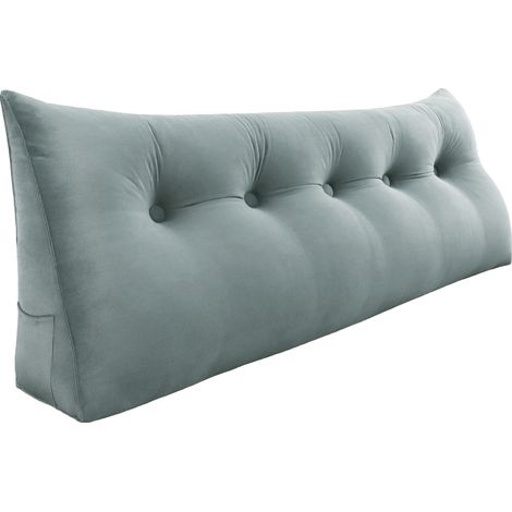 VERCART Grande cuscino per la lettura a cuneo, cuscino lungo per la schiena, cuscino decorativo per la testata del letto, cuscino triangolare per il posizionamento del corpo per il daybed o il divano 