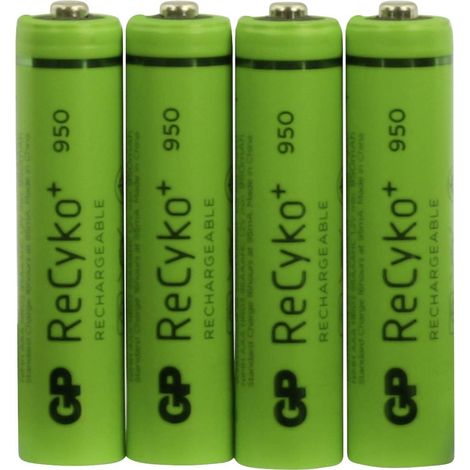 GP ReCyko+ HR03 Pile rechargeable LR3 (AAA) NiMH 950 mAh 1.2 V 4 pc(s) S507261 (1/5)