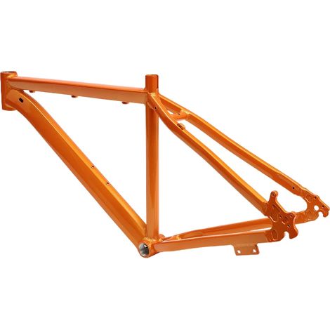 Cuadro de bicicleta de montaña, aleación de aluminio, alta capacidad de carga, naranja (1/2)