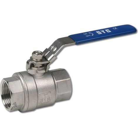Vanne inox 2 pièces 1/4 tour Femelle Femelle 2"1/2