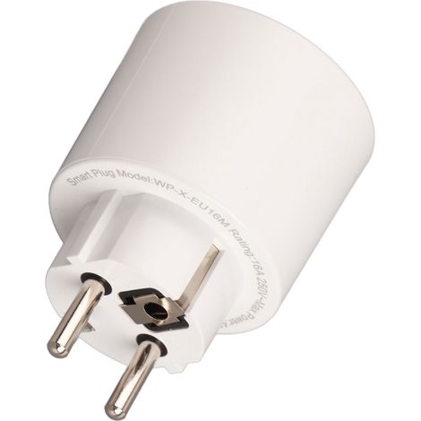 MOES WLAN-Rundstecker, kompatibel mit Alexa/Google, Fernsteuerung per App, ABS, 4000 W, 250 V europäischer Stecker, drahtloser intelligenter Wandschalter. (1/5)