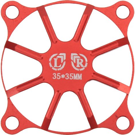 Capot de Ventilateur en Alliage d'Aluminium pour Refroidissement Moteur - Protection Ventilateur Dissipation Thermique Voiture RC Rouge (1/5)