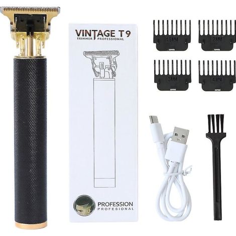Tondeuse à cheveux sans fil rechargeable USB, coupe-cheveux électrique professionnelle, rasoir de précision noir, kit de coiffure homme, tondeuse à barbe et cheveux, outil de toilettage portable (1/5)