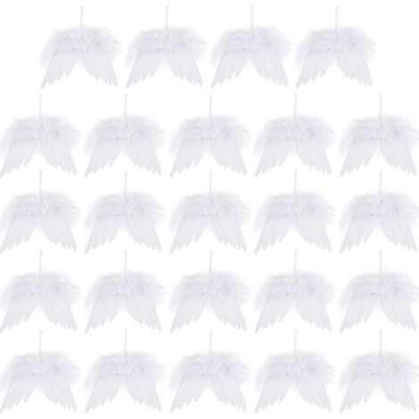 24 pendentifs en forme d'ailes d'ange pour sapin de Noël - Décorations de fête de Noël YS (1/5)