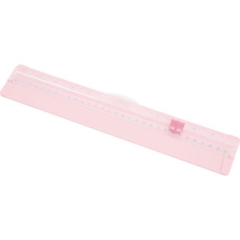 Découpeuse de Papier Portable Compacte DIY avec Lame Bidirectionnelle et Échelle HD, Rose Clair en Plastique ABS pour Photos et Scrapbooking (1/5)