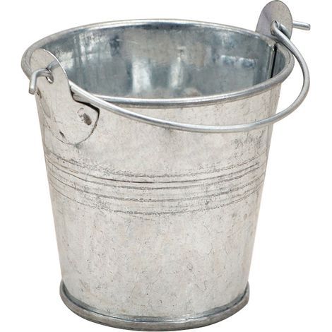 Kleiner Metalleimer mit Griff, 4 cm, Höhe 5 cm, zur Aufnahme von Asche, Pellets oder Kompost (1/5)