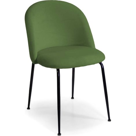 Sedia Sammi 50x57xh47/77,5 cm in Tessuto Velluto Verde/Nero (1/5)