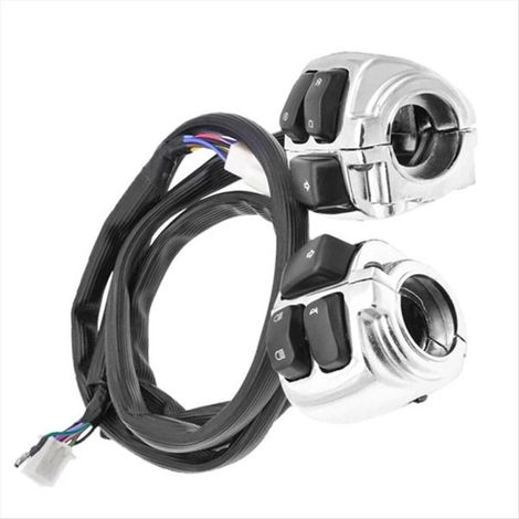 Interruttore indicatori di direzione da 25 mm per manubrio moto Harley XL883 Sportster Dyna V-ROD Softail