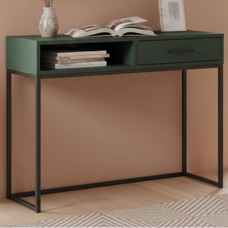 Coiffeuse Lisanne 107cm, 1 tiroir - vert foncé