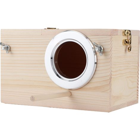 Maison d'oiseaux en bois 12x12x19.5cm, boîte d'incubation d'animaux domestiques, accessoires de décoration de jardin extérieur (1/5)
