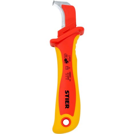 STIER Abmantelungsmesser 180 mm VDE-geprüft, Kabelmesser, Abmantler, geschützte Ausführung, ergonisch und sicher (1/5)