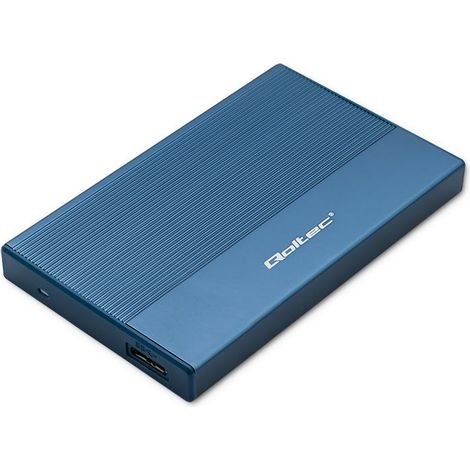 Case/slot Qoltec per SSD/HDD da 2,5" SATA USB 3.0 Super velocità 5 Gb/s 2 TB Blu (1/4)