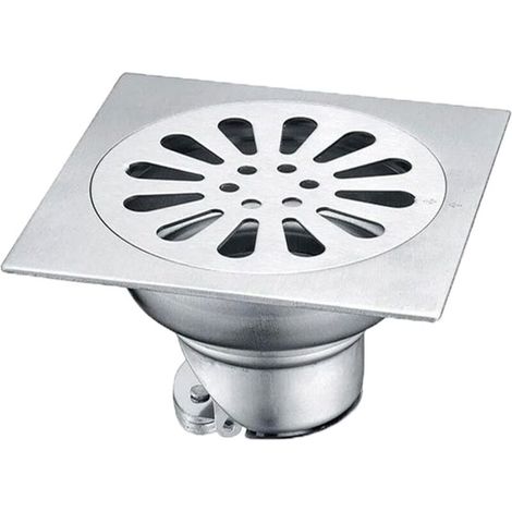 Quadratischer Edelstahl-Bodenablauf mit Geruchsfilter – für Dusche und Badezimmer, hygienisch, langlebig & geruchsdicht
