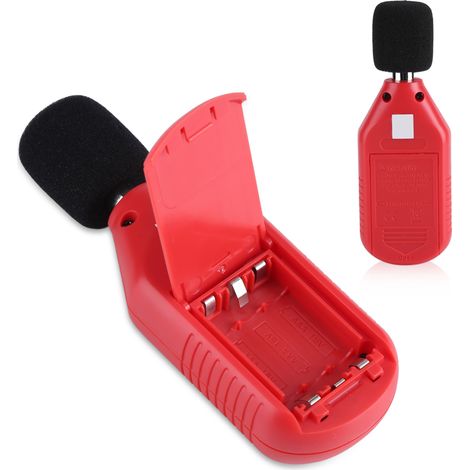 Mini-Schalldetektor mit Hintergrundbeleuchtung zur dB-Messung (0,1 dB Genauigkeit, 1/2"-Mikrosensor, 30-130 dB, LCD-Bildschirm, Hold/Max/Min) (1/5)