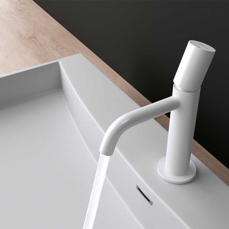 Monobloc Basin Mixer Tap - Bubbler Spout Bathroom Sink Faucet (1/3)