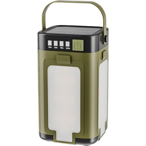 Lampe torche - Lumières de camping - Éclairage de camping, lanternes de tente solaires portables, 6 modes dimmables, 4 LED extensibles à 90 degrés, pour randonnée, patio et aventures outdoor