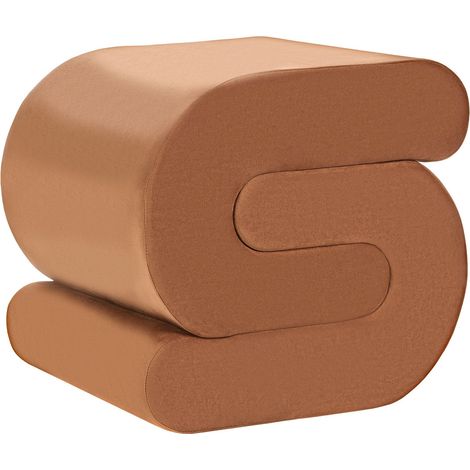 Pouf ARCADIA Samtstoff Goldbraun