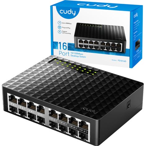 COMMUTATEUR LAN 16 ports FS1016D 10/100 Mbps rapide (1/5)