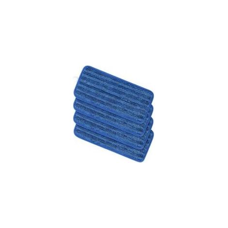 Lot de 4 Lingettes Réutilisable pour Swiffer Wet Jet Chiffon Rechange pour Swiffer Wet Jet Balai Spray Serpillières en Microfibre Lavable Nettoyer Le Sol Sec ou Humide (4pcs-bleu) - Crezuo (1/4)