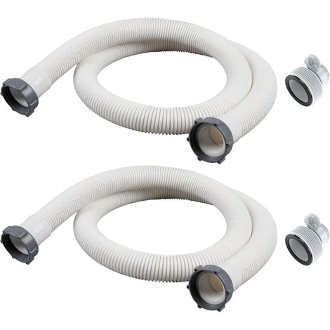Aufstellpoolschlauch (2er-Pack) – 149,86 x 3,81 cm mit 2 Adaptern