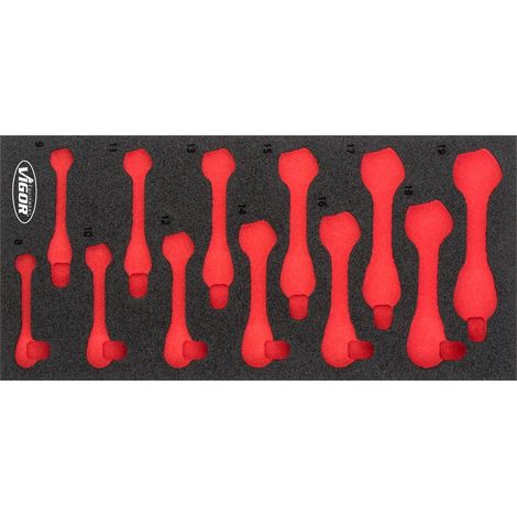 VIGOR Weichschaumeinlage, leer, V5075-L, (LxBxH) 393 x 188 x 35 mm (1/2)