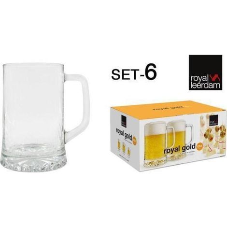 62 cls jarra de cerveza royal gold leerdam - caja 6 unidades