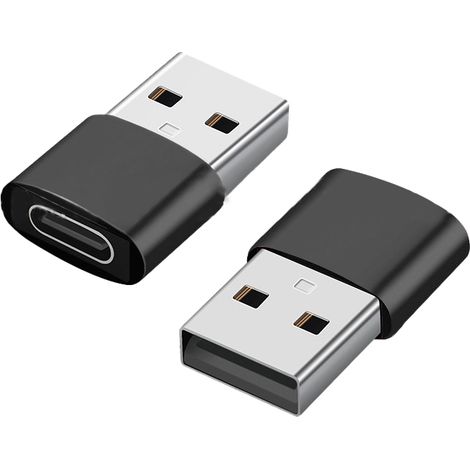 Adaptateurs USB-C vers USB pour le transfert de données et chargement, pack de 2 (1/5)