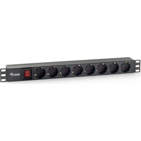 Equip 333283 unità di distribuzione dell'energia (PDU) 8 presa(e) AC 1U Nero