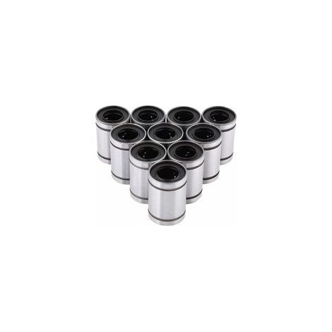 10pcs Roulement à Billes linéaire LM12UU 12mm Douille de roulement à Billes de Mouvement linéaire pour pièces de Commande numérique par Ordinateur d'imprimante 3D de Tige d'arbre 3D de 12mm