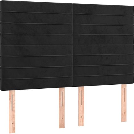 Maison Exclusive - Kopfteil Schwarz 144x5x118/128 cm Samt (1/5)