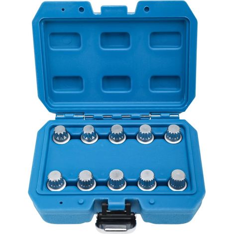 10 Pièces BMW Roue Antivol Écrou de Serrage Douille Clé Antivol Compatible avec BMW Série 1 2 3 5 7 X1 X3 X4 X5 X6 (1/5)