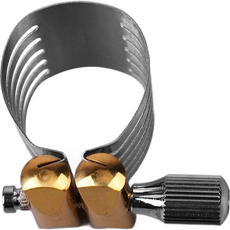 Ligature pour Saxophone Alto en Acier Inoxydable, Accessoire de Remplacement pour Embouchure (1/5)