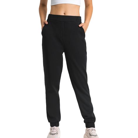 Pantalon De Sport Femme - Taille Élastique - Poche Latérale - Ourlet À Cheville - Noir - XS (1/5)