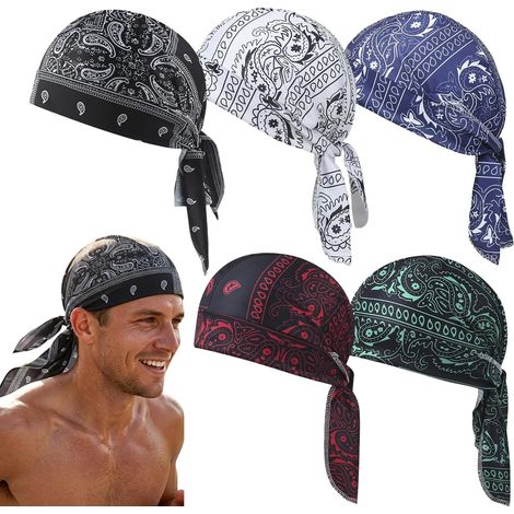 Sous-casque de casque respirant anti-transpiration pour hommes et femmes - Bandana cache-col en motif cachemire pour (1/5)