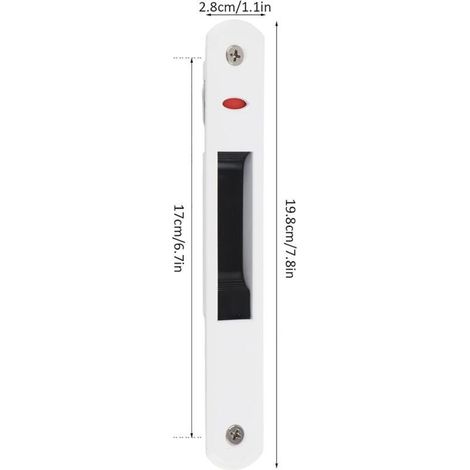loquet de verrouillage simple face, Style moderne encastré porte coulissante fenêtre crochet serrure ensemble de serrure de porte Mobile moderne